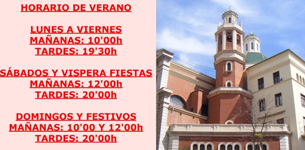 HORARIO MISAS VERANO